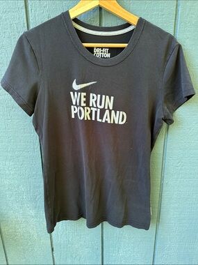 Nike Black 'We Run Portland' Graphic Tee